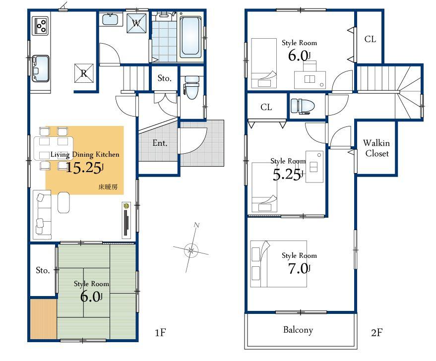 Floor plan. (11 Building), Price 36,800,000 yen, 4LDK, Land area 86.01 sq m , Building area 95.22 sq m
