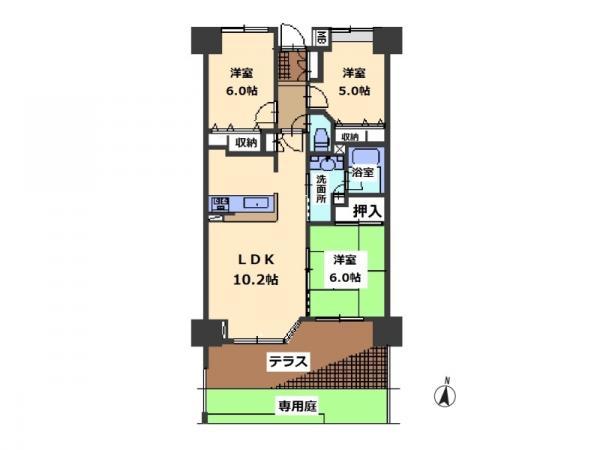 Floor plan. 3LDK, Price 29,800,000 yen, Occupied area 68.01 sq m floor plan