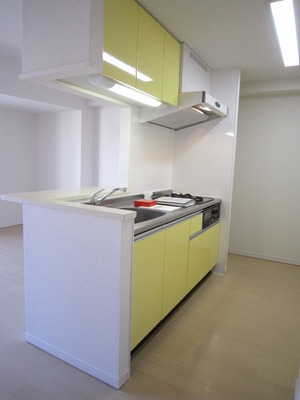 Kitchen. Counter kitchen (two-burner stove ・ Grill with a kitchen)