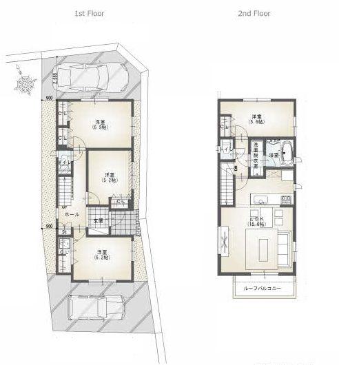 Floor plan. 44,700,000 yen, 4LDK, Land area 96.81 sq m , Building area 96.81 sq m floor plan is the clear 4LDK