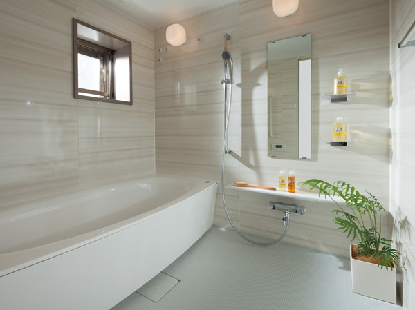 Bathing-wash room.  [Bathroom] Without missing a bath of heat, Adopting the hot water is less likely to cool warm tub. Also the temperature of the hot water does not fall only 2 ℃ standing 6 hours.  ※ It depends on the conditions. (Model room SJa type ※ Including paid option / Application deadline Yes)
