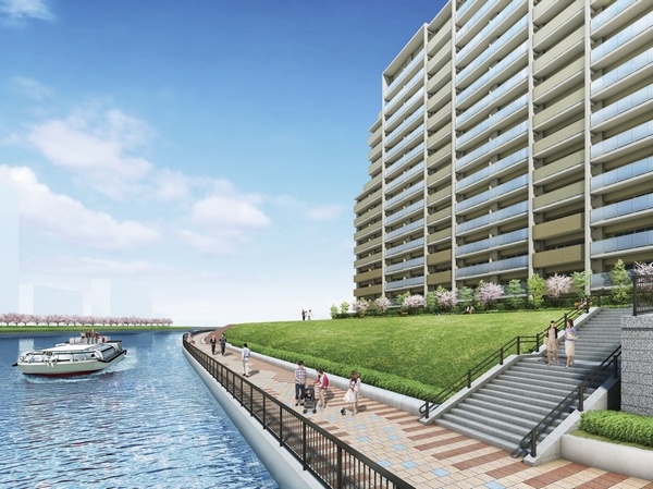 Same property appearance and "Senju Sumida River Terrace" (Rendering)