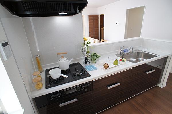 Kitchen. Open-minded face-to-face kitchen with state of living is understood well Indoor (12 May 2013) Shooting G Building