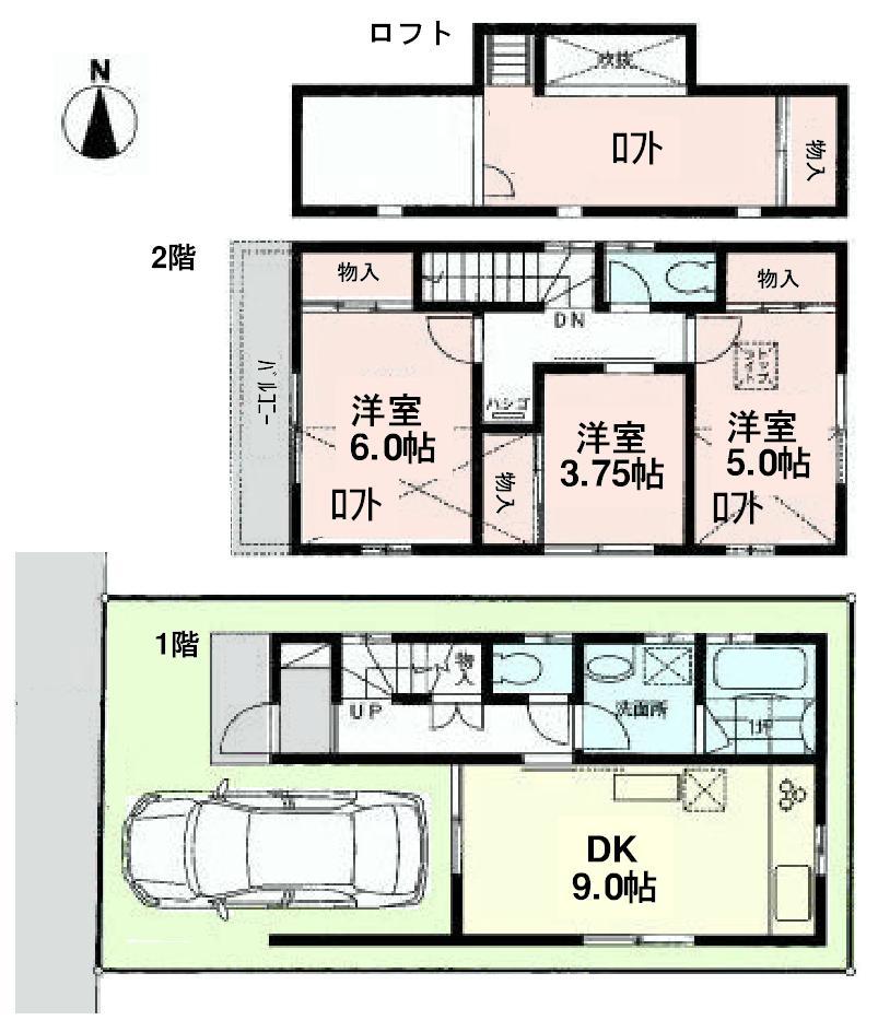 Floor plan. 29 million yen, 3DK, Land area 63.07 sq m , Building area 77.83 sq m
