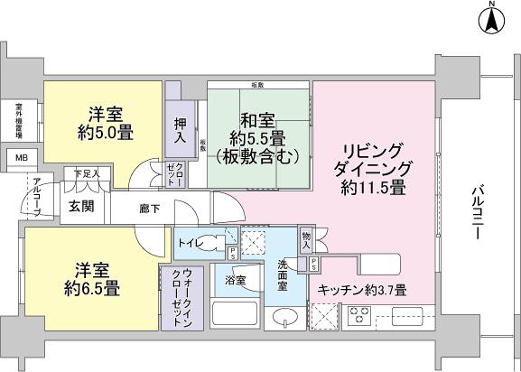 Floor plan. 3LDK, Price 33,700,000 yen, Occupied area 70.04 sq m , Yang per per balcony area 13.4 sq m 9 floor ・ View is good! You can also enjoy fireworks in the summer.