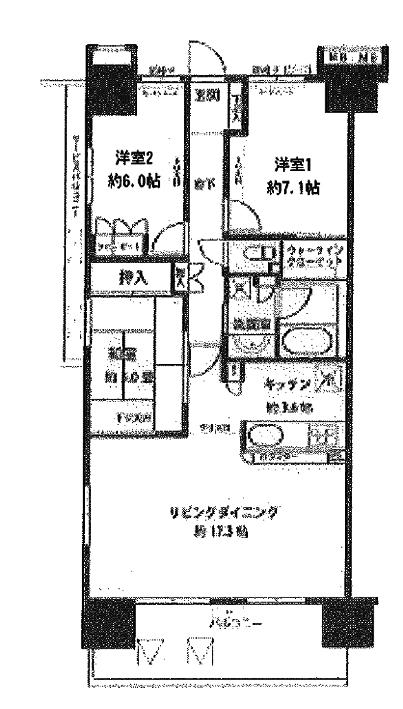 Floor plan. 3LDK, Price 32,800,000 yen, Occupied area 84.15 sq m , Balcony area 12.6 sq m floor plan