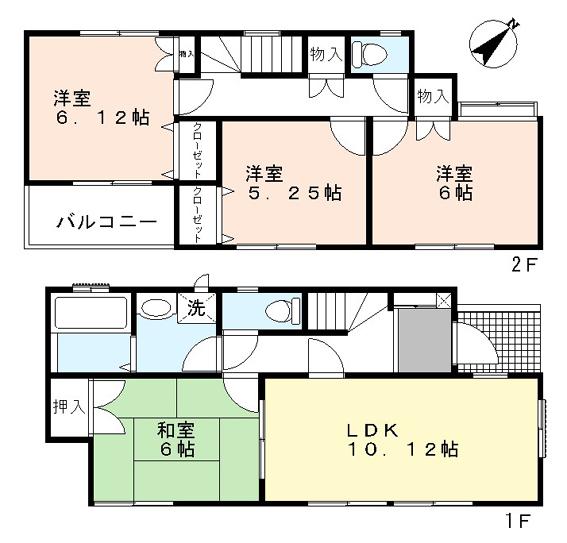 Floor plan. 29,800,000 yen, 4LDK, Land area 89.15 sq m , Building area 84.25 sq m floor plan
