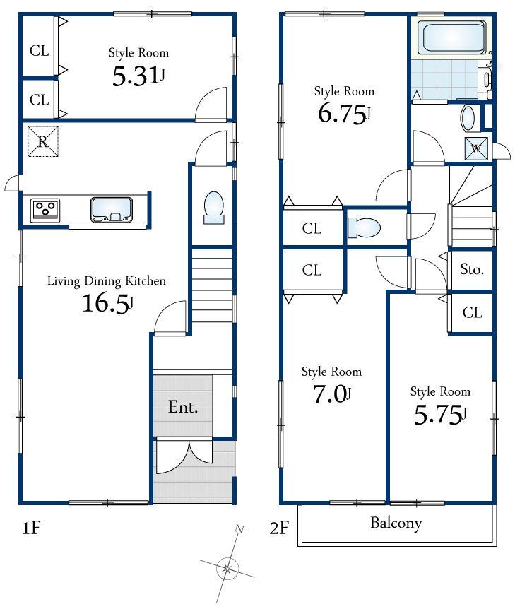 Floor plan. (A Building), Price 26,800,000 yen, 4LDK, Land area 95.67 sq m , Building area 92.74 sq m