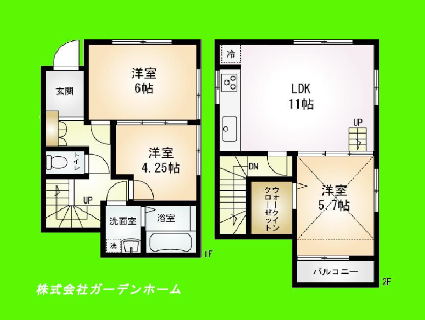 Floor plan. 32,800,000 yen, 3LDK, Land area 64.5 sq m , Building area 67.27 sq m