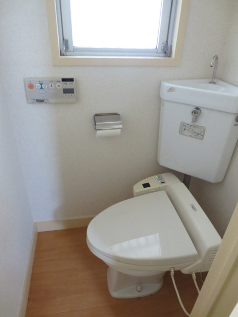 Toilet. There Washlet