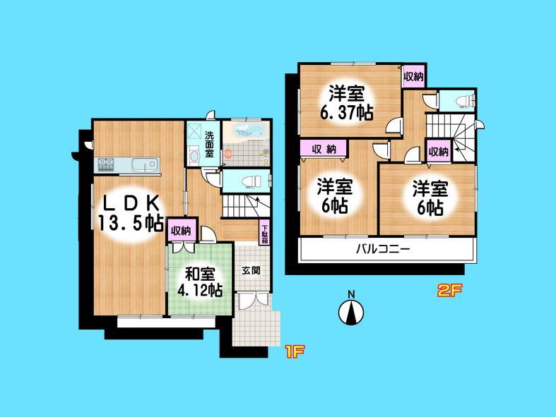 Floor plan. 27,800,000 yen, 4LDK, Land area 101.2 sq m , Building area 87.14 sq m  , Yes Car space ◆  Weekdays, It is possible your visit. Contact us, Free dial  [ 0120-40-4771 ]  Until. Nearby properties also will introduce Adachi. First, Please contact us