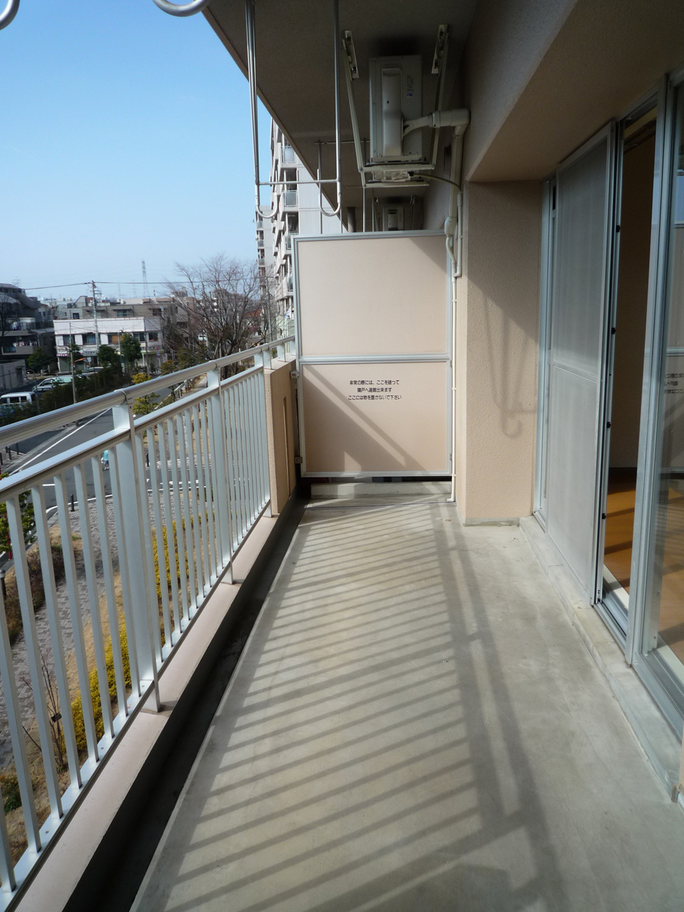 Balcony. Spacious balcony and laundry facilities