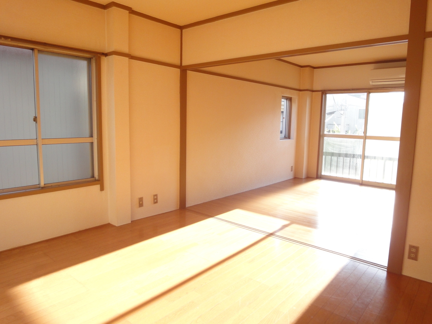 Living and room. Western-style facing the balcony