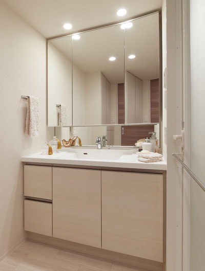 Bathing-wash room. Enhanced storage capacity, Functional powder room