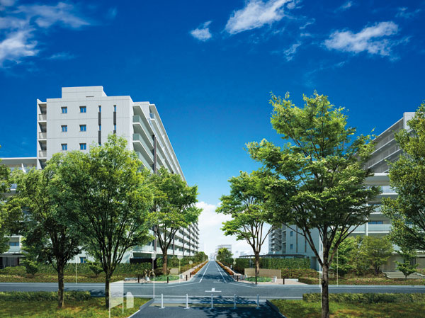 Shared facilities.  [Come across and exit the beautiful green scenery, Great concept of all 291 House] Leading to the Metropolitan Higashiayase park with a rich look, Tree-lined avenue that penetrates between the Urban Square and season Square in east and west. (Gran Parks Avenue Rendering)