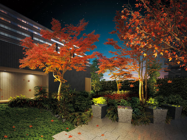 Shared facilities.  [Season coat Rendering] To colorful of autumn leaves drifted flavor, Courtyard feel the color of the four seasons, "season coat".