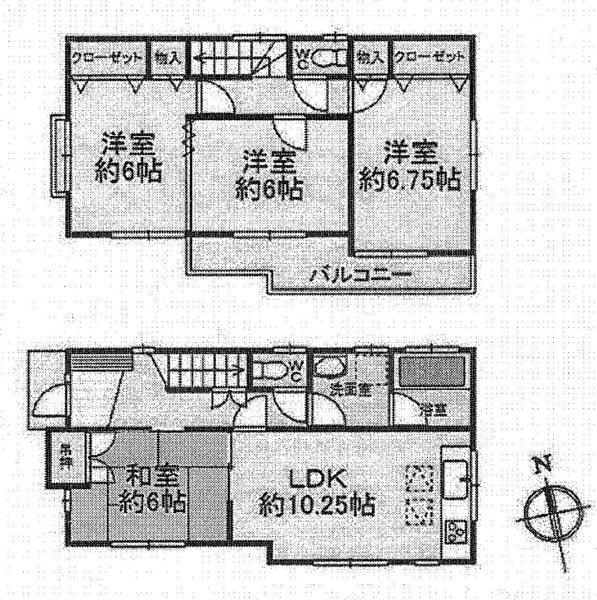 Floor plan. 29 million yen, 4LDK, Land area 108.14 sq m , Building area 84.84 sq m