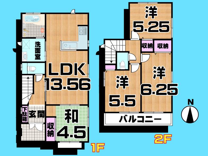 Floor plan. 36,800,000 yen, 4LDK, Land area 111.17 sq m , Building area 82.08 sq m  , Yes Car space ◆  Weekdays, It is possible your visit. Contact us, Free dial  [ 0120-40-4771 ]  Until. Nearby properties also will introduce Adachi. First, Please contact us