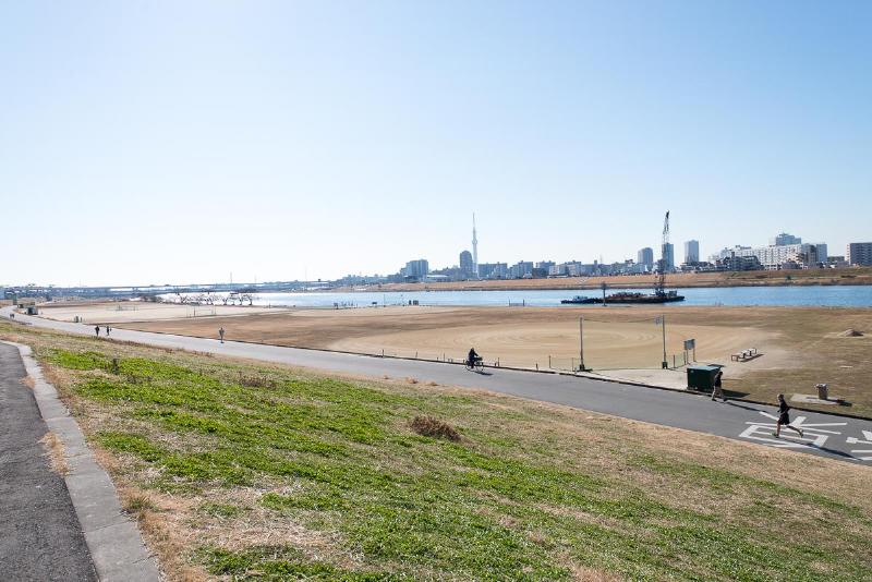 Other. Kosuge Station Dry riverbed Sky tree