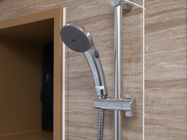 Bathing-wash room.  [Shower Faucets] With one-stop function.