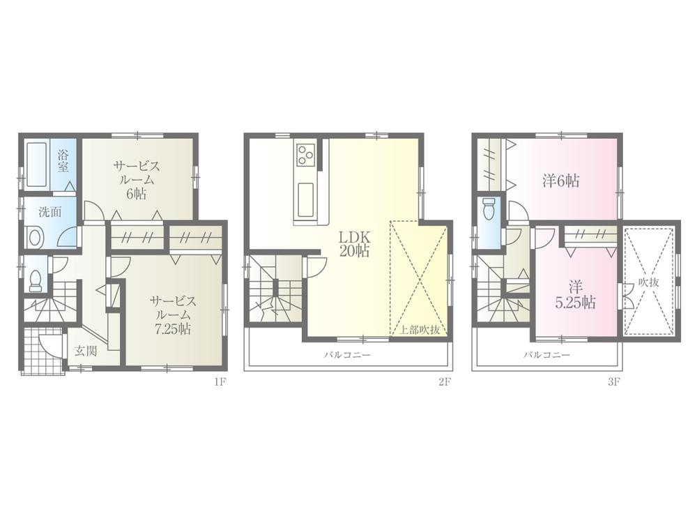 Floor plan. (24 Building), Price 38,800,000 yen, 4LDK, Land area 95.1 sq m , Building area 105.09 sq m