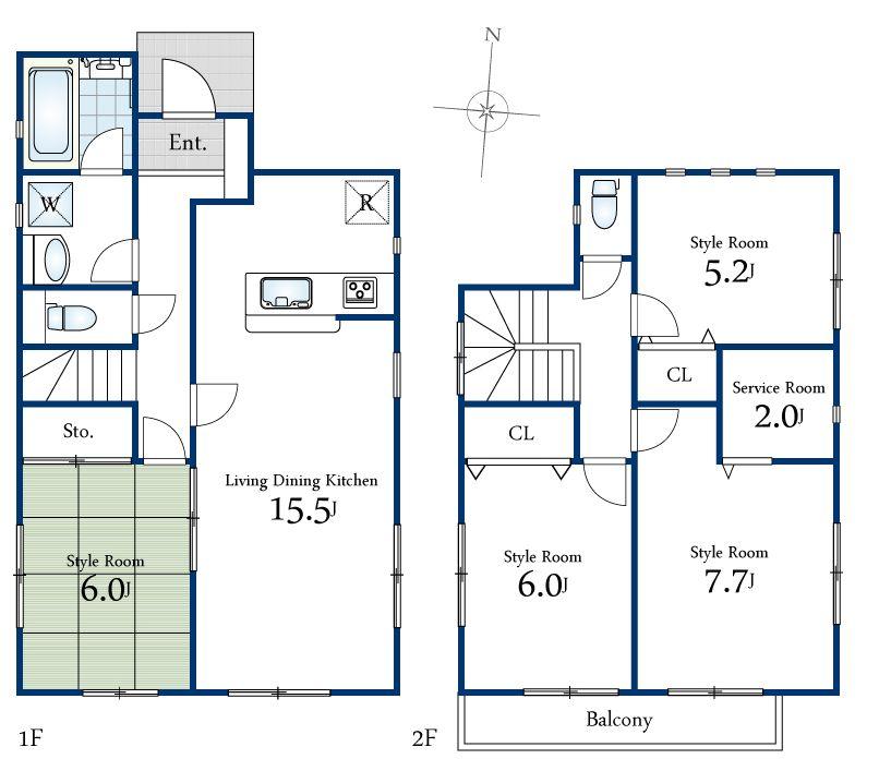 Floor plan. Price 34,800,000 yen, 4LDK, Land area 119.98 sq m , Building area 95.57 sq m