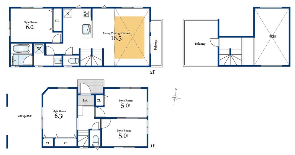 Floor plan. (B Building), Price 36,800,000 yen, 4LDK, Land area 70.02 sq m , Building area 100.33 sq m
