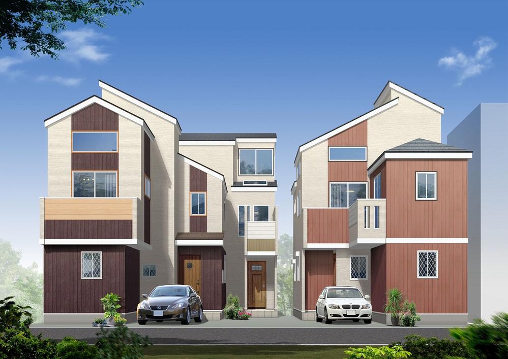 Rendering (appearance). A warm, Design based on beige. While there is a unity, Building 1 Building 1, It has become a commitment plan. (Rendering)