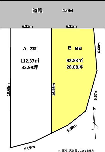 Compartment figure. Land price 19.3 million yen, Land area 92.83 sq m