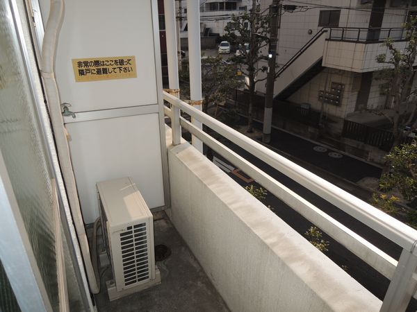 Balcony. Washing machine storage will be here