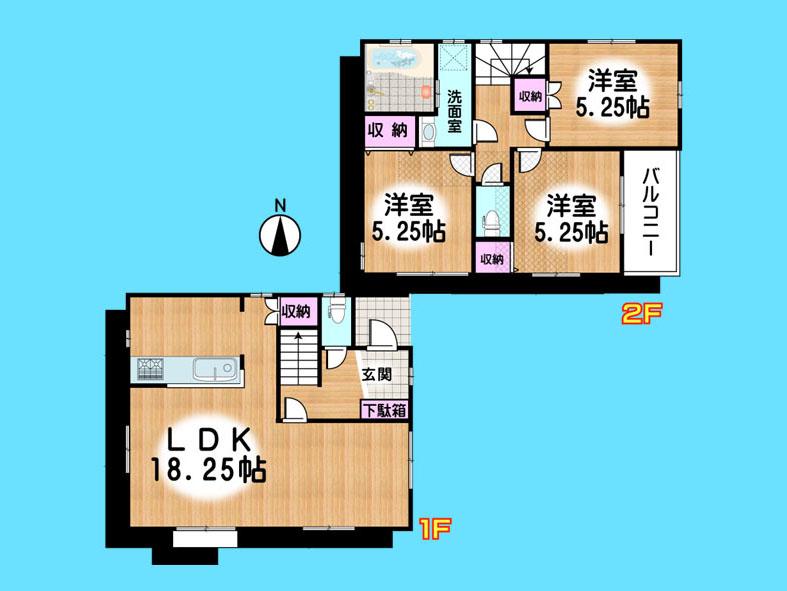 Floor plan. 28.8 million yen, 3LDK, Land area 84.09 sq m , Building area 79.9 sq m  , Yes Car space ◆  Weekdays, It is possible your visit. Contact us, Free dial  [ 0120-40-4771 ]  Until. Nearby properties also will introduce Adachi. First, Please contact us