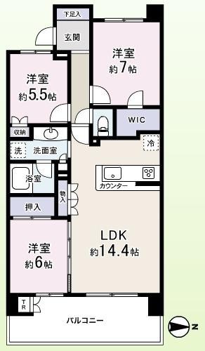 Floor plan. Stylish dwelling unit of the Sumida River Riverside ☆