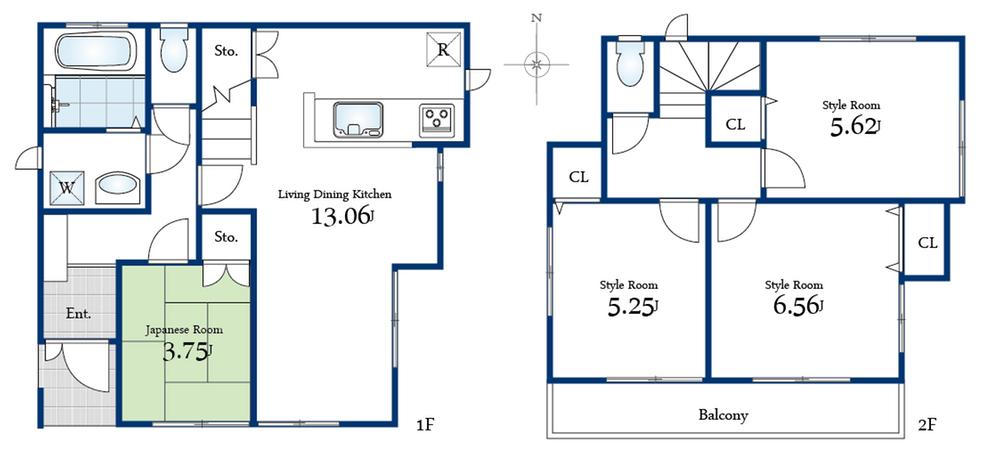 Floor plan. (Building 2), Price 31,800,000 yen, 4LDK, Land area 97.69 sq m , Building area 81.87 sq m