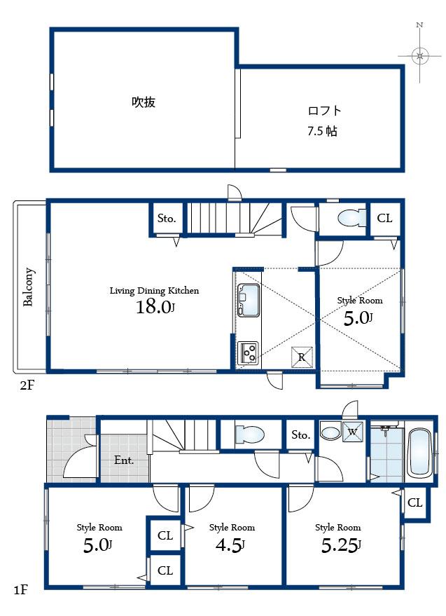 Floor plan. Price 37,800,000 yen, 4LDK, Land area 104.18 sq m , Building area 86.73 sq m