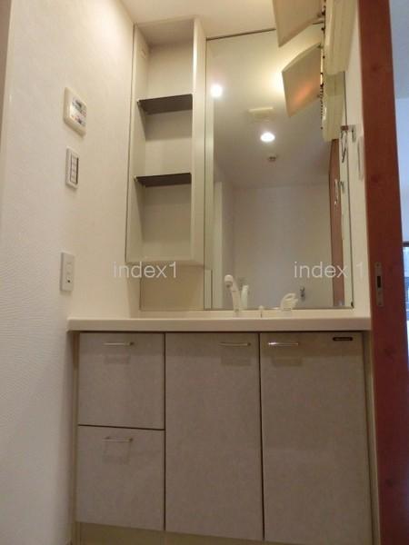 Wash basin, toilet. Wash basin is a convenient-to-use shower faucet!