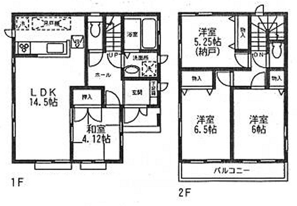 Floor plan. (F Building), Price 45,800,000 yen, 4LDK, Land area 105.74 sq m , Building area 87.76 sq m