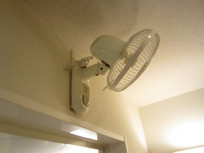 Other Equipment. Dressing room of wall-mounted fan. After bath is refreshing