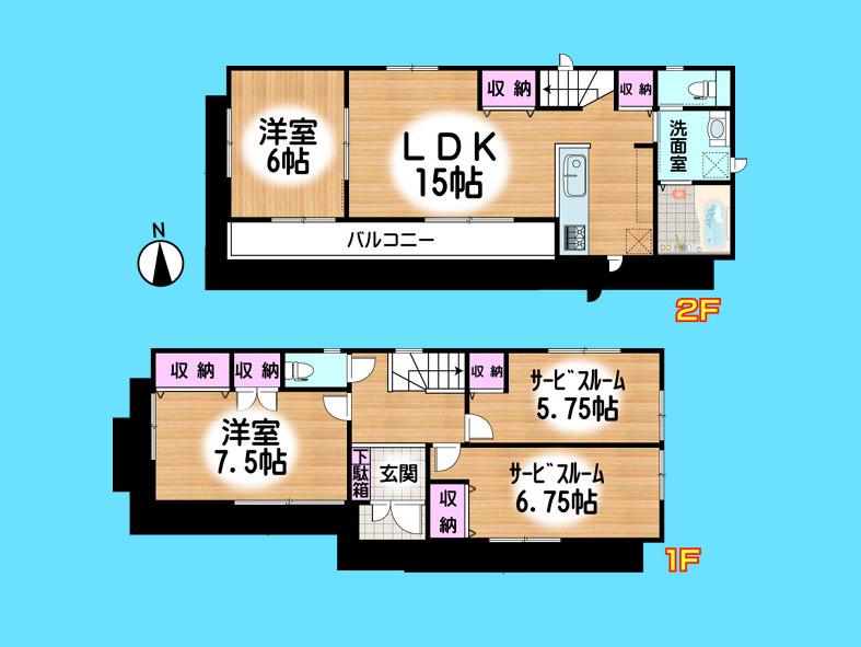 Floor plan. 32,800,000 yen, 4LDK, Land area 117.41 sq m , Building area 94.8 sq m  , Yes Car space ◆  Weekdays, It is possible your visit. Contact us, Free dial  [ 0120-40-4771 ]  Until. Nearby properties also will introduce Adachi. First, Please contact us