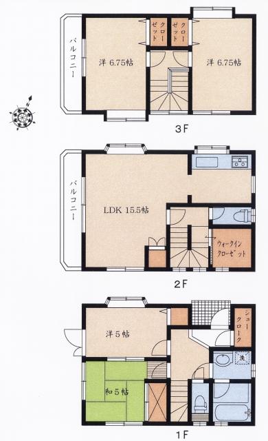 Floor plan. 32,800,000 yen, 4LDK, Land area 66.23 sq m , Building area 101.02 sq m