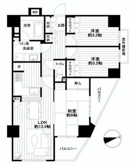 Floor plan. 3LDK, Price 23.8 million yen, Occupied area 69.37 sq m , Good Floor balcony area 8.68 sq m usability