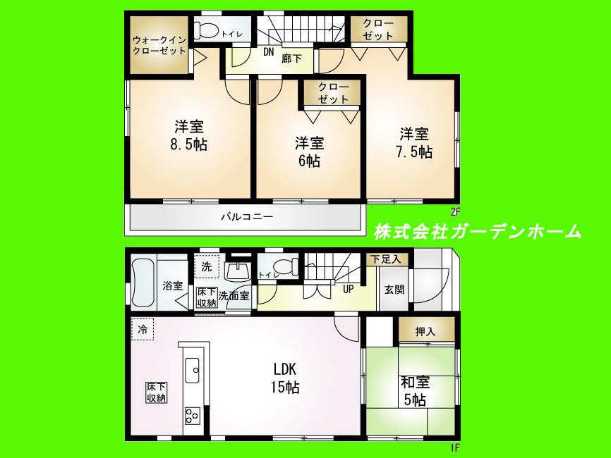 Floor plan. (1), Price 36,300,000 yen, 4LDK, Land area 104.16 sq m , Building area 99.36 sq m