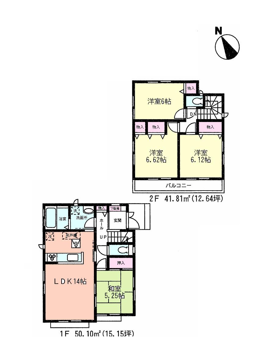 Floor plan. (D), Price 42,800,000 yen, 4LDK, Land area 95.2 sq m , Building area 91.91 sq m