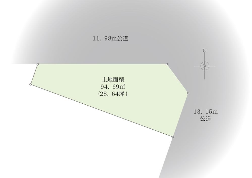 Compartment figure. Land price 29,800,000 yen, Land area 94.69 sq m