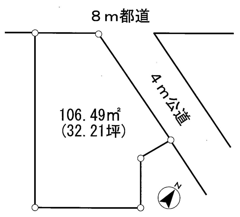 Compartment figure. Land price 34,800,000 yen, Land area 106.49 sq m compartment view