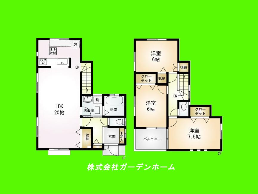 Floor plan. (34480), Price 41,800,000 yen, 3LDK, Land area 106.61 sq m , Building area 95.22 sq m