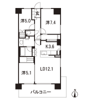 Floor: 3LDK + MC, occupied area: 75.46 sq m, Price: TBD