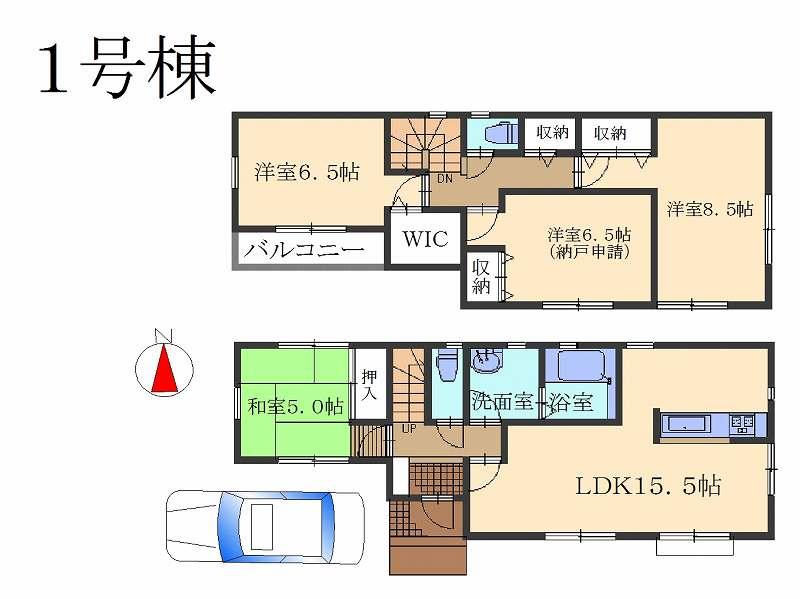 Floor plan. (1 Building Floor Plan), Price 33,300,000 yen, 4LDK, Land area 100.88 sq m , Building area 99.36 sq m