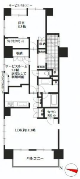 Floor plan. 1LDK+S, Price 29,800,000 yen, Occupied area 79.07 sq m