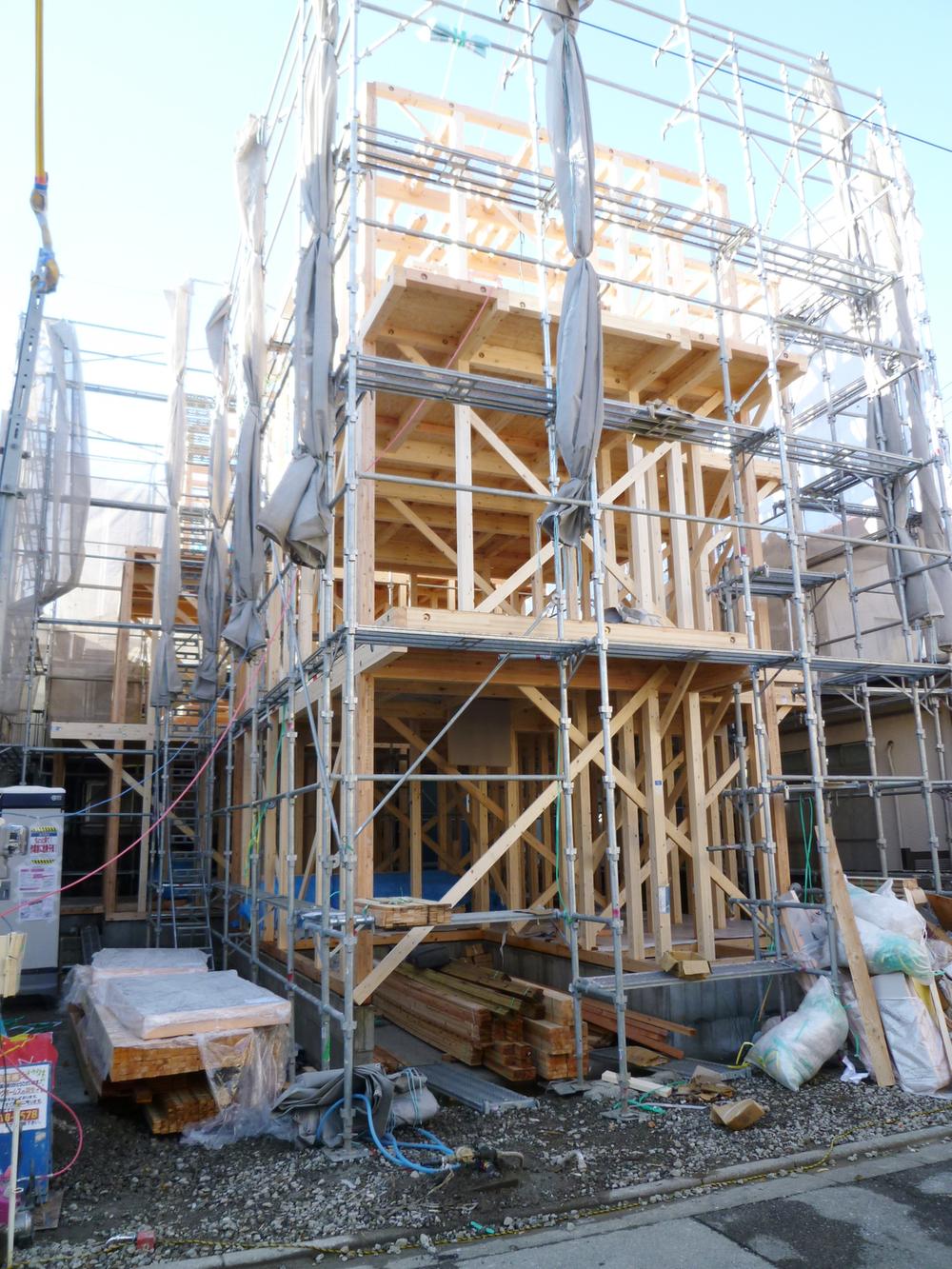 Senjumoto the town finally has decided completion of framework! 19 Pledge ・ 17 Pledge of living has bright and airy. By all means please do not come to the site (December 21, shooting ". Senjumoto the town finally has decided completion of framework! 