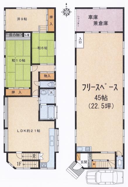 Floor plan. 39,800,000 yen, 3LDK, Land area 158.29 sq m , Building area 199.22 sq m